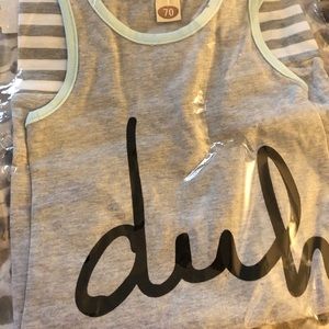 NWT “Duh” romper.